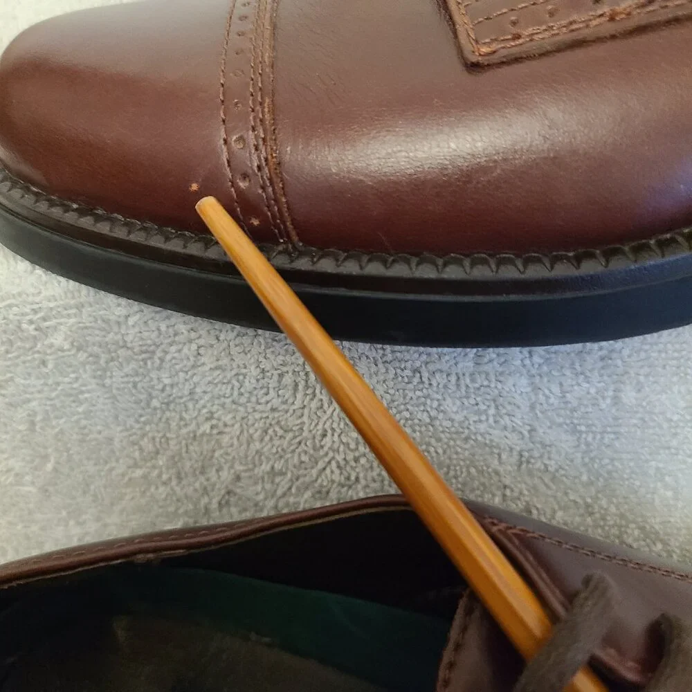 NUNN BUSH MEN'S BROWN LEATHER CAP-TOE OXFORD -SIZE 8.5 MEDIUM